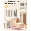 YOOVR 33PCS Nail Art Brushes Set, Nail Tech Supplies Accessories