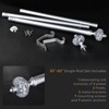 JRZOO Silver Curtain Rod for Windows 28 to 48 Inches,