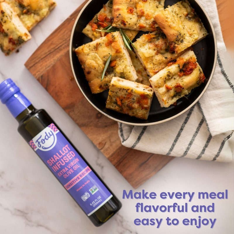 Fody Foods Shallot Infused Extra Virgin Olive Oil, 8.45 Oz,