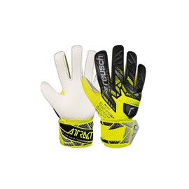 Reusch Attrakt Solid Junior Grip Goalkeeper Gloves Football Gloves for Children and Teenagers for Boys Girls Suitable for All Weather Conditions and Pitch Surfaces