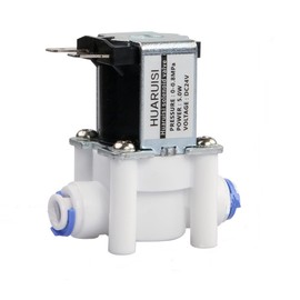 1/4" 24V Inlet Water Solenoid Valve N/C Normally Closed Flow Switch Quick Connect for RO Reverse Osmosis Pure System
