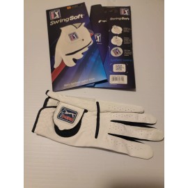 PGA TOUR MEN'S SMALL PGA TOUR SWING SOFT SYNTHETIC LEATHER WHITE LEFT HAND GOLF GLOVE
