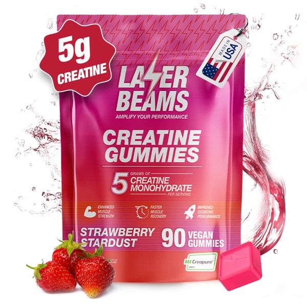 Laser Beams Creatine Monohydrate Gummies - 5g Creapure Creatine per