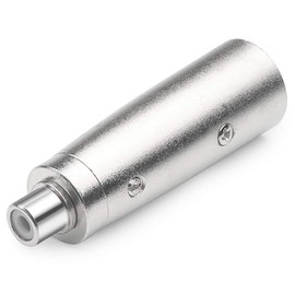 Disino Female RCA to XLR Male Adapter, XLR to RCA Converter Gender Changer Audio Coupler Connector for Microphone Connections Audio Electronics etc - 2 Pack