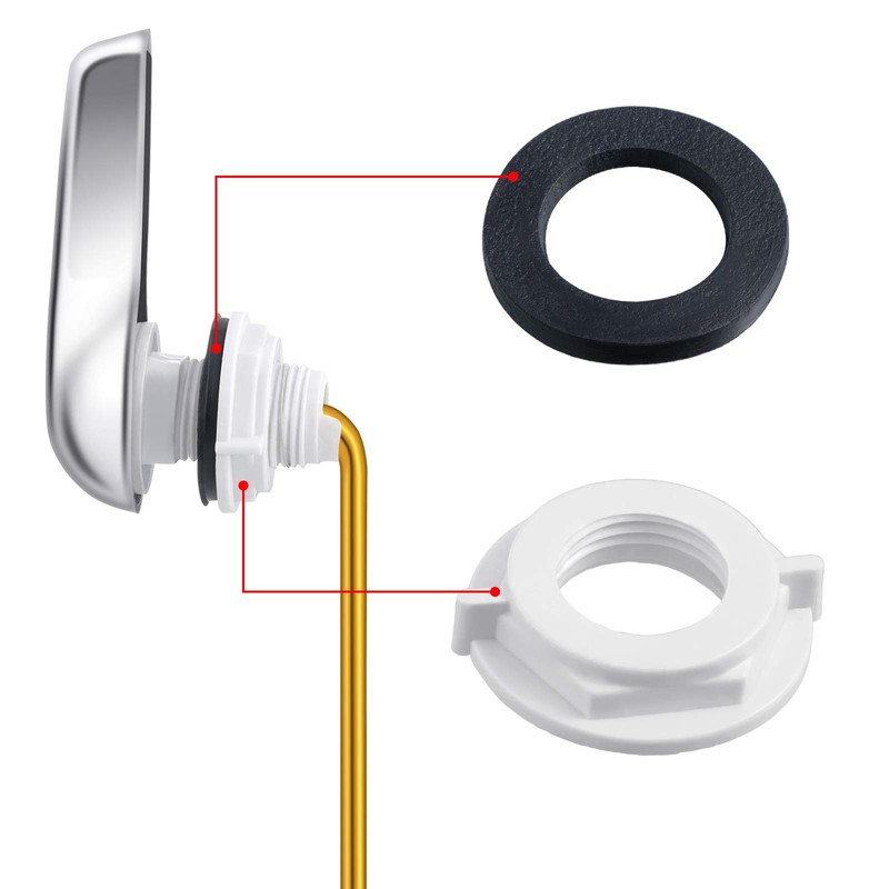 Honoson 4 Pcs Toilet Handle Replacement Kit Front Toilet Tank