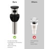 Hibbent 2 Pack Metal Bathroom Sink Drain with Overflow, Push