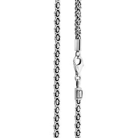 kuzzoi Solid 925 Sterling Silver King Chain Men's Necklace, width 0.16 inches, length 23.62 inches, with Jewelry Box - 345054_60