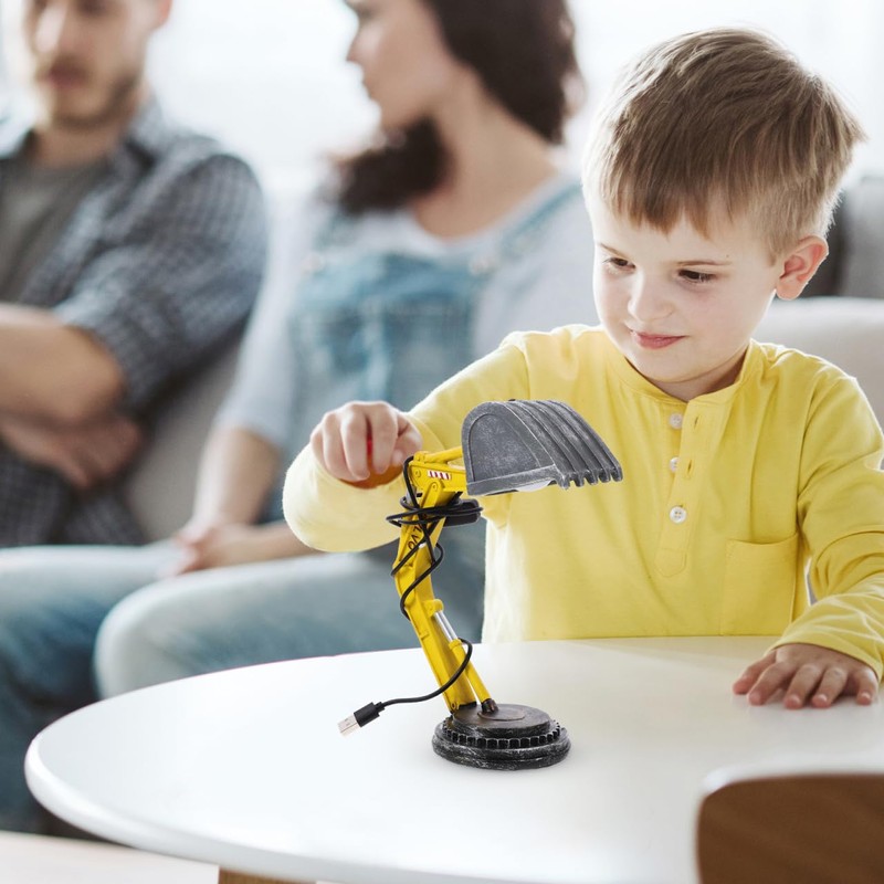 Housoutil Creative Digger Desk Lamp, Industrial Style Excavator Modelling Table