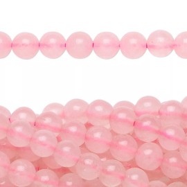 TMGP 1 Strand(67) Rose Quartz (Dyed) 6mm Round Gemstone Beads with 0.5-1.5mm Hole