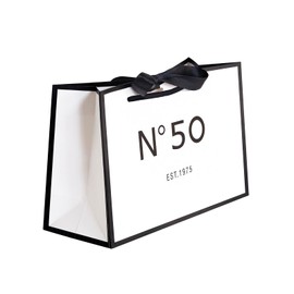 ANFENG 50th Birthday Keepsake Gift Vintage Bag Small 8in for Women 1975 Mom Anniversary Novelty 50 Year Old Party Paper Bags Shopping Idea Forty (Small Size)