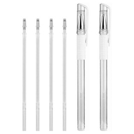 Tiardey 2 Pieces Eyebrow Microblading Marker Pen, Mapping Marking Tools with 4 Refills (White)