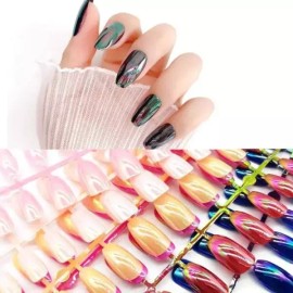 SS [에스에스_62]네일데코 코핀팁 네일연장 24p세트 18종 [네일팁 XY-027／FREE] [SS_62] Nail Deco Coffin Tip Nail Extension 24p Set 18 Types [Nail Tip XY-027 / FREE]