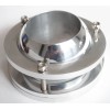 CNCDPT 2" Polished Aluminum Swivel Base Steering Column Floor Mount
