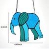 Elephant Suncatcher Stained Glass Hanging - Decorations for Window Wall