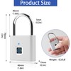 UMIK UMIKSMART Fingerprint Smart Padlock Combination Padlocks Candados, USB Rechargeable