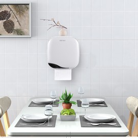Menen Paper Towel Dispenser Wall Mounted Paper Towel Holder Dispenser Bathroom Toilet Tissue Dispenser Home Kitchen Paper Towel Dispenser