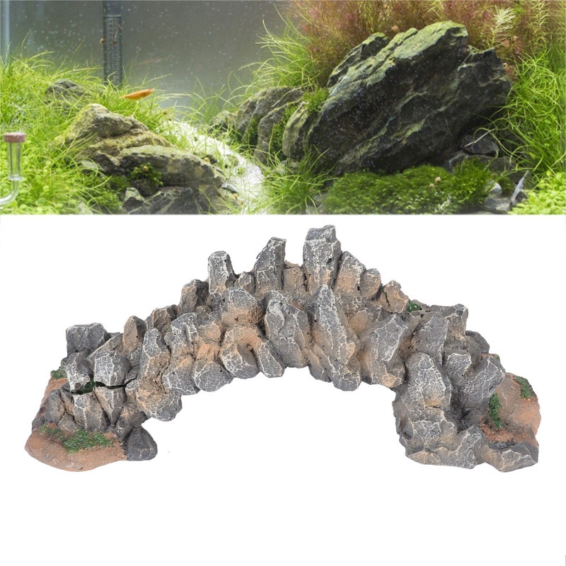 Aquarium Arch Bridge Resin Safe Simulation Decoration Fish Tank Bridge