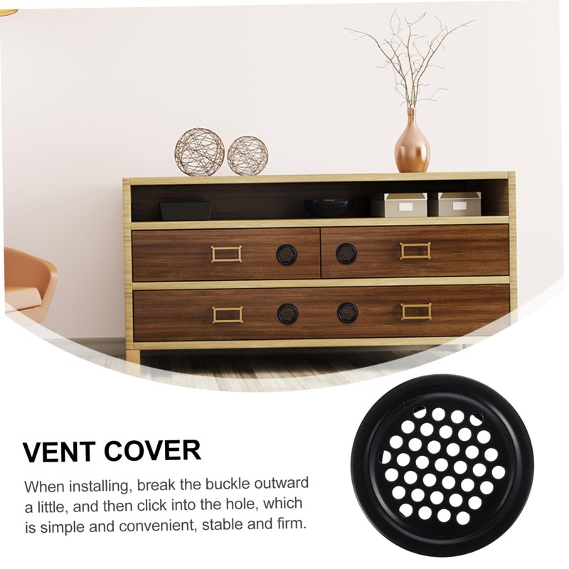 Operitacx 20 Pcs Stainless Steel Louver Round Vent Covers Flat