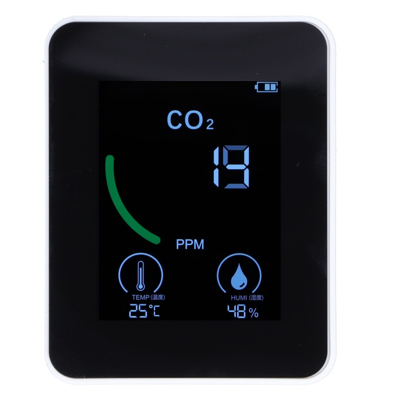 Air Quality Detector Digital USB Charging Carbon Dioxide Monitor Temperature
