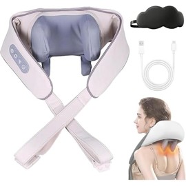 Spark Imagine Neck Massager - 2025 New Spark Imagine Lymphatic Massage,Cordless Neck Massager with Heat,for Neck, Traps, Back, Gifts Men Women Mom Dad(White)