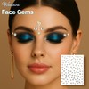Waveaura Face Gems 4 Blatt Glitzer temporäre Tattoos Aufkleber gemischte
