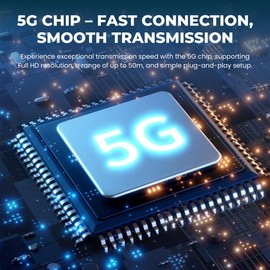 Echofy Wireless HDMI Transmitter and Receiver 165ft/50m,4K Decode 1080P 2.4G/5G Plug&Play Portable HDMI Wireless,for Streaming Video and Audio to Monitor from Laptop/TV Box