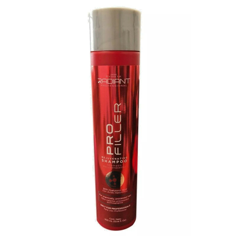 Placenta Life Radiant Pro Filler Rejuvenating Shampoo with Hyaluronic Acid.