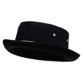 e4Hats.com Striped Roll Up Bucket Hat - Black White L-XL