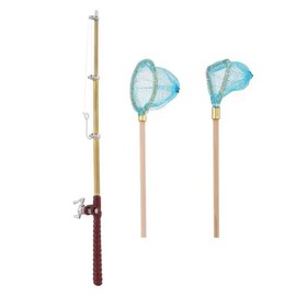 1:12 Scale Miniature Fishing Rod Fish Pole Trammel Net Scene Model for Traxas D90 D110 Traxxas TRX-4 Axial Scx10 90046 Bronco Defender G63 (Blue)