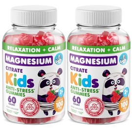 DR. MORITZ Sugar-Free Calm Magnesium Gummies for Kids and Adults - Non-GMO Magnesium Citrate Gummies - Raspberry Flavor - 2-Pack (60 Count)