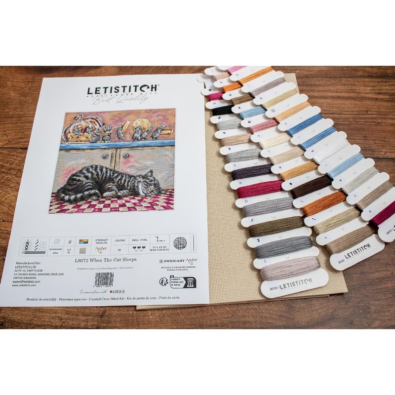 Counted Cross Stitch Kit When the Cat Sleeps