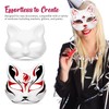 Alipis Cat Mask Fox Mask 7pcs White Paper Mache Mask