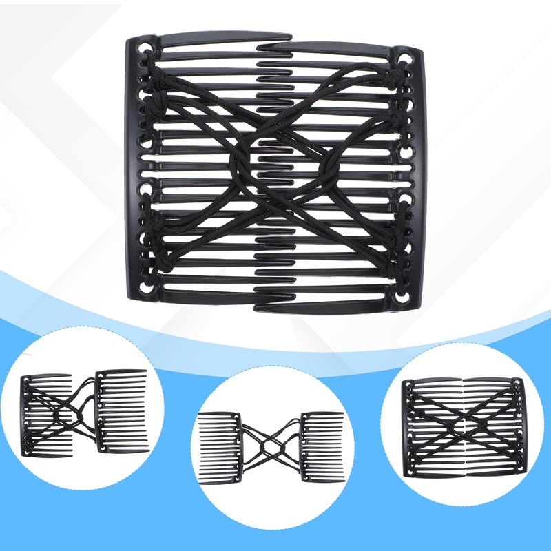 Wanmu 5 Pcs Stretchy Magic Hair Comb, Elastic Double Comb