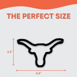 Longhorn Cookie Cutter with Easy to Push Design