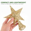 HOMSFOU 1pc Hollow Out Five-pointed Star Xmas Tree Top Star