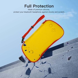 Carrying Case for ANBERNIC RG557 Handheld Game Console, Cover with Lanyard for ANBERNIC RG557 Shockproof,Water Resistant (Yellow)