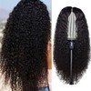 Gmuret 24inch wig women, curly wig human hair black lace