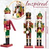 DECO EXPRESS Nutcracker Pack of 2 Wooden Nutcracker Soldier 30cm