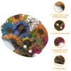DELORIGIN 2PCS Sunflower Leaves Bouffant Scrub Caps Adjustable Working Cap