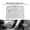 HDBUBALUS Chrome Rear Brake Master Cylinder Cover For Harley Electra