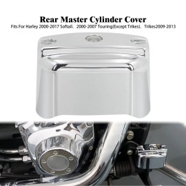 HDBUBALUS Chrome Rear Brake Master Cylinder Cover For Harley Electra Street Glide 00-2007