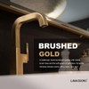Brushed Gold Bathroom Faucet Single Handle, Lava Odoro Bathroom Faucet