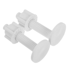 COHEALI 2pcs Toilet Seat Screws Replacement Kit Plastic Bolts and Nuts Secure Fixation for Toilet Seat Hinges Fit for Daily Use