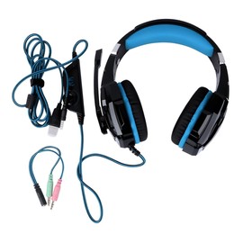 TEHAUX 1PC Luminous Headset with Adapter Cable Glowing Gaming Headphones for Over Ear Friendly Materials for Extended Gaming Sessions