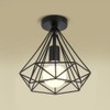 stoex Ceiling Light Industrial Retro 25cm in Shape Diamond Pendant