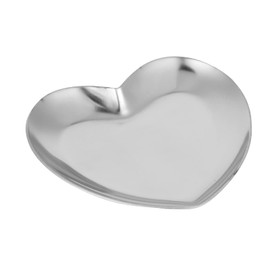 Nail Palette, Nail Palette Nail Palette Heart Shaped Art Palette Stainless Steel Palette Makeup DIY Paint Color Mixing Tray Nail Art Palette Resin(Silver)