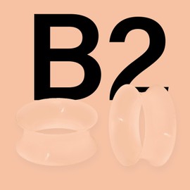 XIMAX 2PCS Ultra Thin Silicone Double Flared Flesh Skin Tone Ear Gauges Tunnel Plugs Soft and Smooth Skin Silicone Stretchers Expander for Women Men 8G-1" 3-25mm