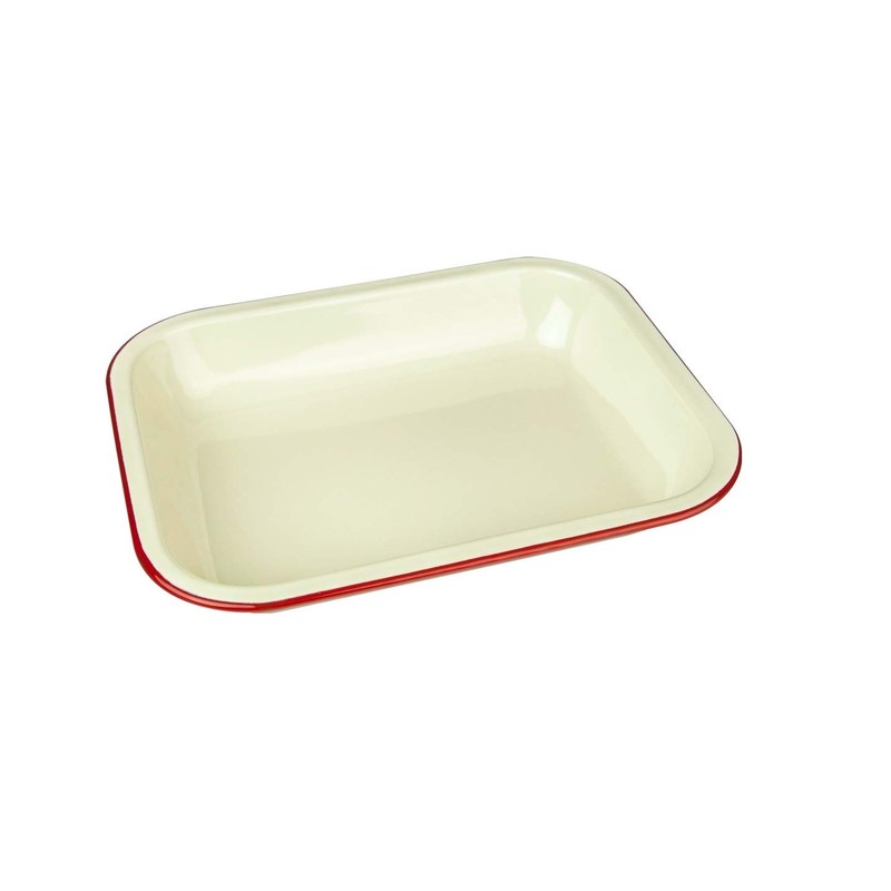 Genware 61031 Falcon Housewares Enamel Bake Pan, 31cm x 25cm