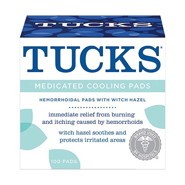 Tucks Medicated Witch hazel hemorrhoidal Pads, 100 Count Pads