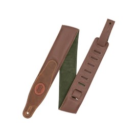 Levy's Leathers 2.5" Cirro Series Padded Garment Leather Guitar Strap; Brown & Green (MGS80CS-BRN-GRN)